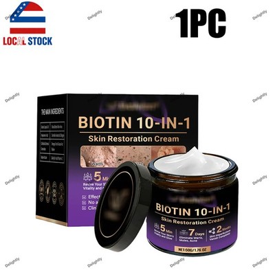 NEW Biotin 10-in-1 Skin Restoration Cream, Professional Skin Treatment Cream US