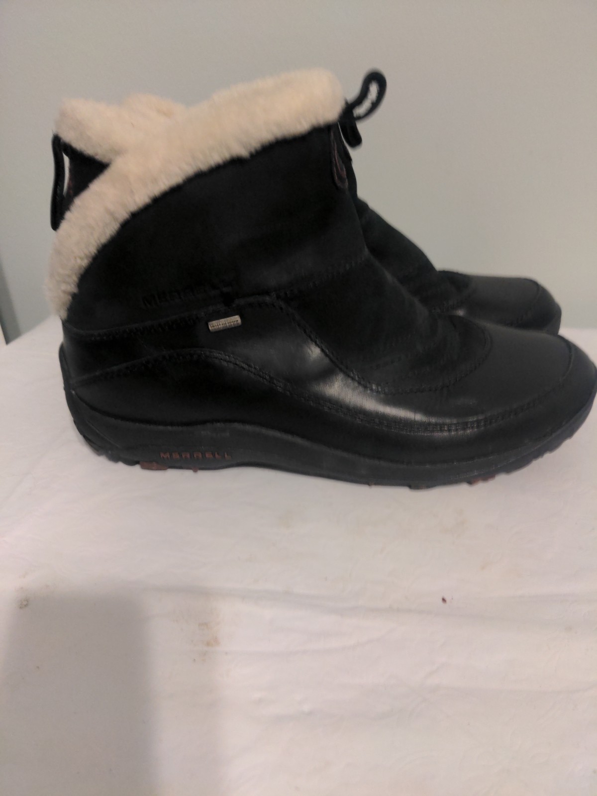 Stivali invernali Merrell Sulis in pelle nera impermeabili isolati donna taglia 9