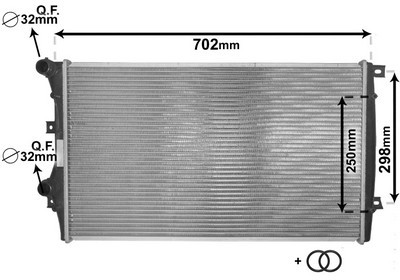 VAN Wezel MotorküHler Mit ZubehöR (58002206) FüR VW Scirocco III Golf V Skoda-image