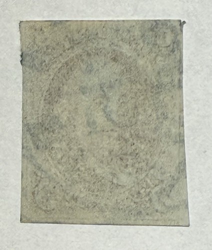 US #1 1847 5c red brown Franklin 4-margins Used/Waterways(?)cancel; $500-700 CV - Picture 3 of 4