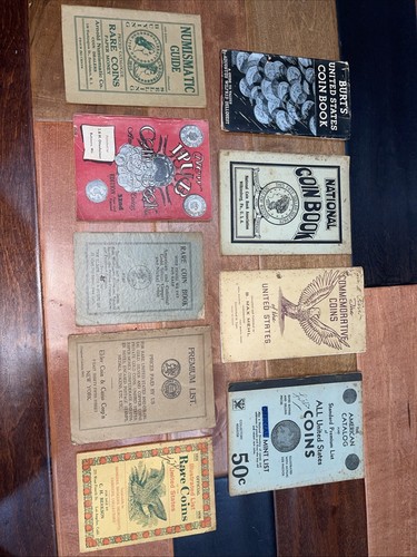 Collection Of Rare Early 1900’s Coin Numismatic Books Great Condition, 9 Total