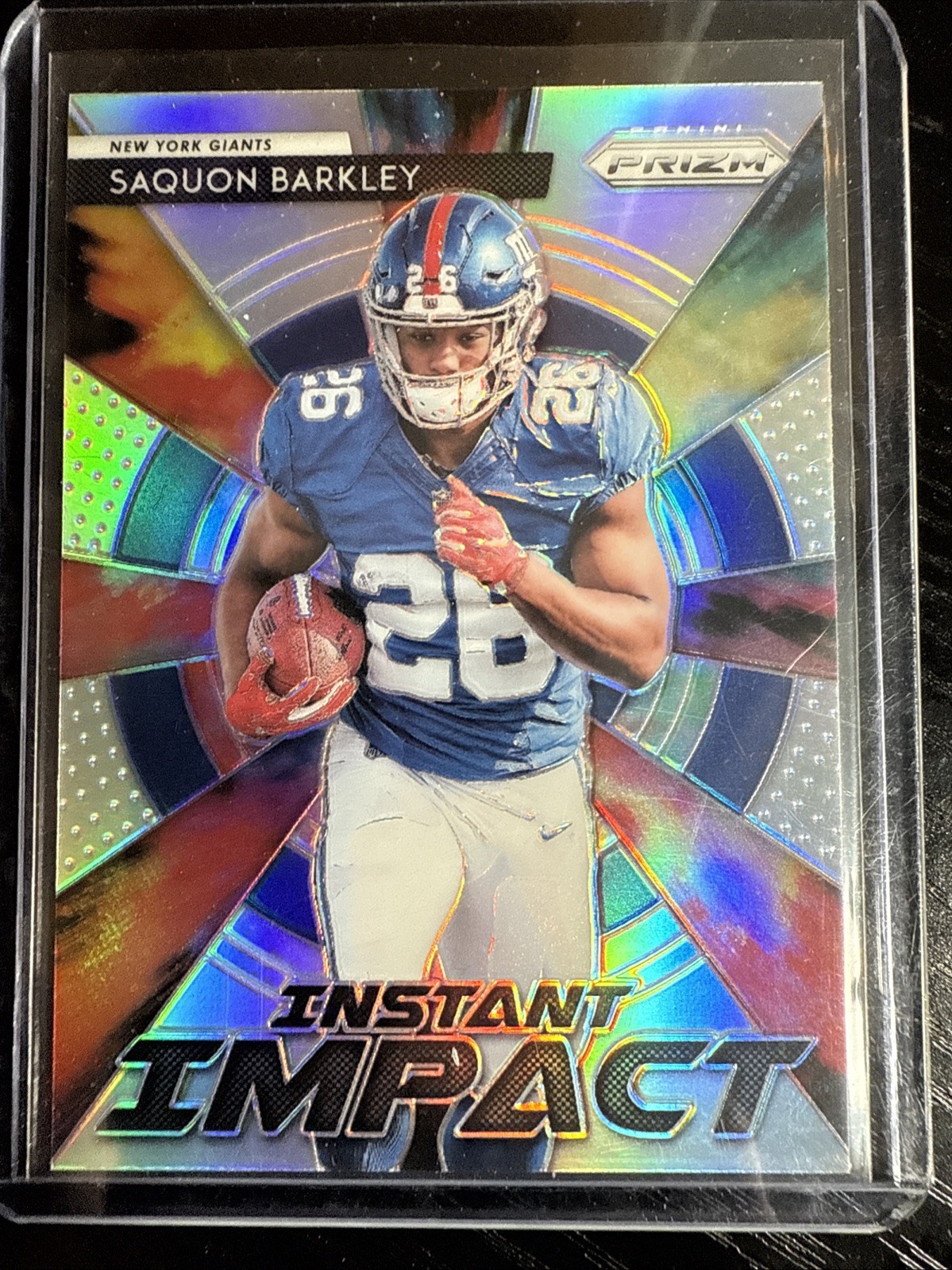 2018 Panini Prizm - Saquon Barkley (RC)Instant Impact Silver Prizm - Giants
