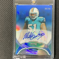 Topps 2011 Bowman Sterling Autographs Mike Pouncey RC Auto Blue /99 #BSA-MP 🔥