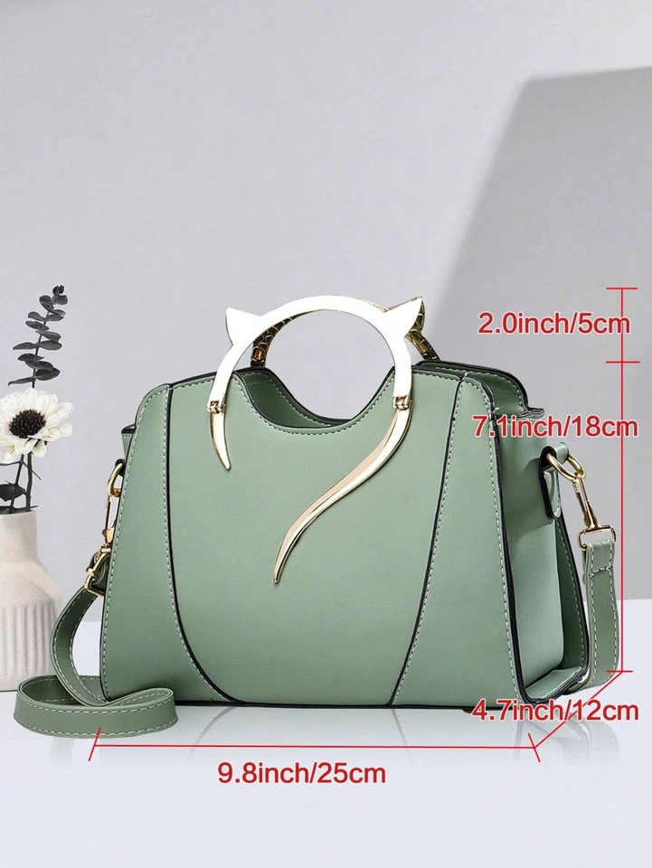 Lightweight Business Casual Zipper Shoulder Bag Women Large Capacity Tote Handba - Image 2 of 4