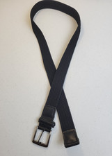 Golf Webbing Belt Black Canvas Adjustable Strap Woven Active Men's Size 42