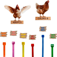 Vibrant 480Pcs Chicken Leg Bands - Easily Identify Your Poultry with Colorful...