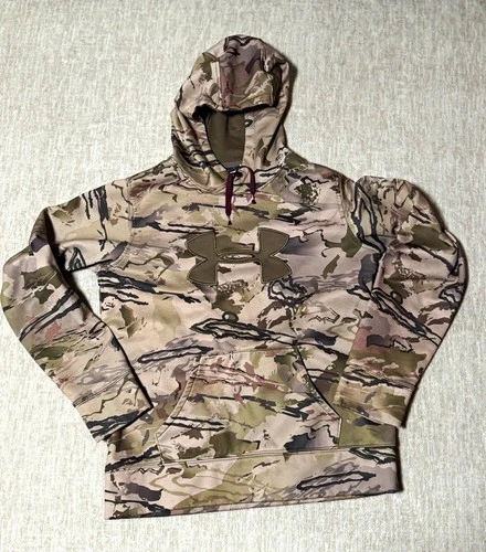 Under Armour Mens M Ridge Reaper Barren Camo Hoodie Storm Fleece Hunting - product listing photo