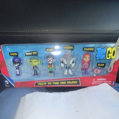 Teen Titans Go Mini Figure Set 6 Deluxe Six Pack Beast Boy Raven Silkie Starfire