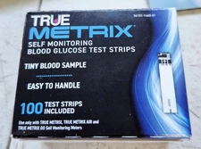 True Matrix Glucose Blood Test Strips 100 Ct Factory Sealed* Exp 10/2026 Dinged 
