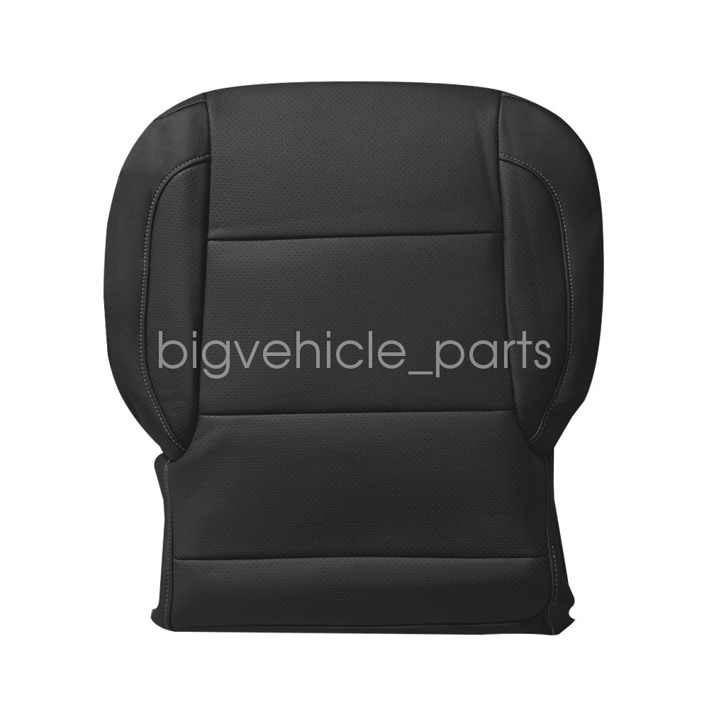 Driver Bottom Top Perforated Leather Seat Cover Black For 15-19 Chevy Silverado