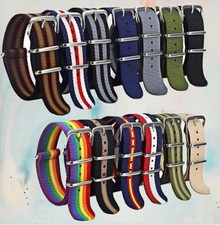 Premium G10 Military Style Nylon Watch Strap Band 18mm 20mm 22mm.