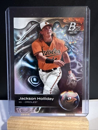 Jackson Holliday RARE SILVER ICE REFRACTOR ROOKIE CARD BOWMAN PLATINUM RC MINT!