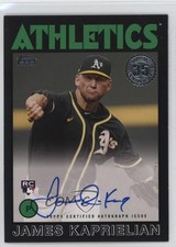 2021 Update 1986 Topps Baseball Black 40/199 James Kaprielian #86A-JKA Auto 0jl1