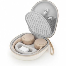 Hard shell headphone case - lightweight shockproof travel case with mesh pocket