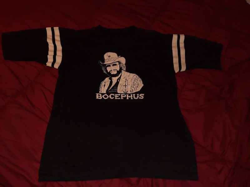 Hank Williams Jr. Bocephus Honky Tonkin '83 Bama Band Black Shirt