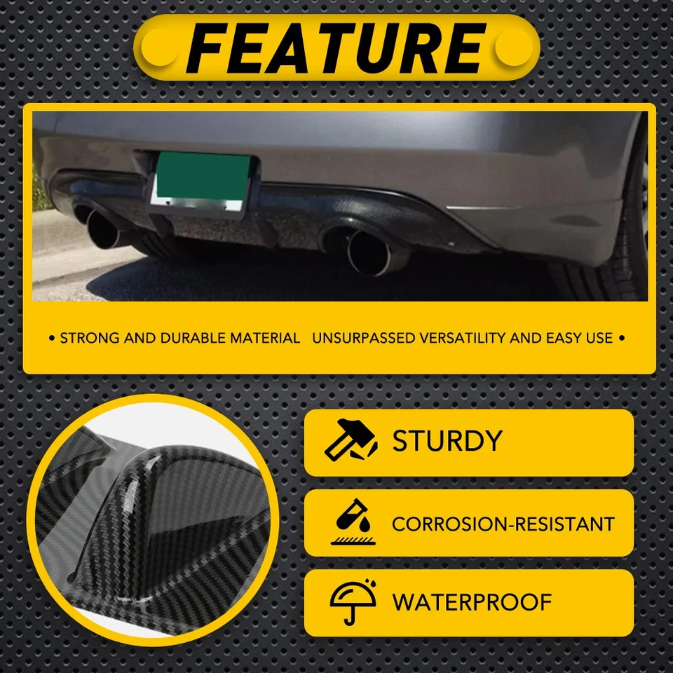 FIT Infiniti G37 Coupe Carbon Rear Diffuser 7 Fins Bumper Lip Splitter Spoiler - Imagem 4 de 4