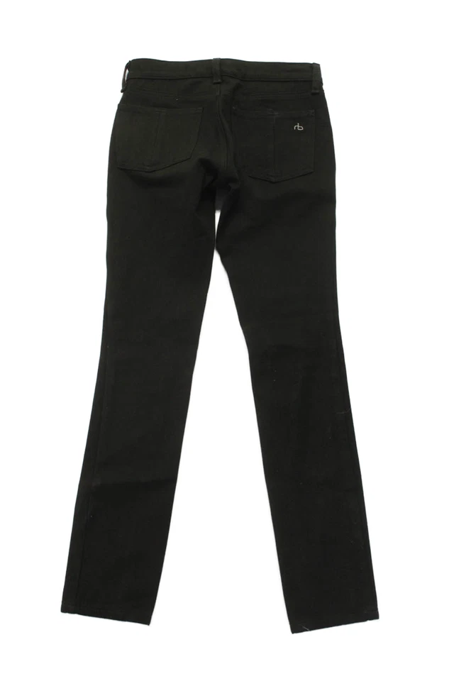 Pantalones ajustados Rag & Bone para mujer de algodón con cremallera y botones verde oliva talla 23 EUR Foto 2 de 4