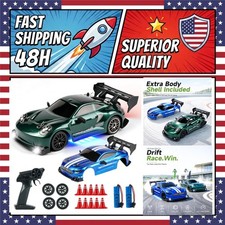 PLAYFLEA 1:24 RC Drift Car 4WD 20KM/H with 2 Batteries LED Lights