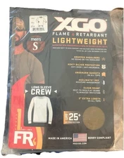 XGO Men’s Small FR Phase 1 Flame Retardant Long Sleeve Shirt Crewneck Tan Brown