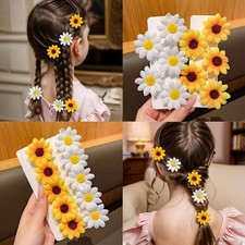 10PCS Sunflower Hair Clip Set Flower Hair Clips for Women Duck Bill Clips Cut...
