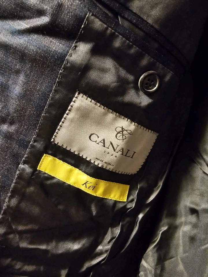Blazer Canali Kei Para Hombre 34R Gris Cuadros Dos Botones Abrigo Deportivo Lana Italia Foto 4 de 4