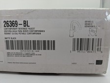 READ DESCRIPTION :Kohler Contemporary Beverage Faucet 26369-BL Matte Black