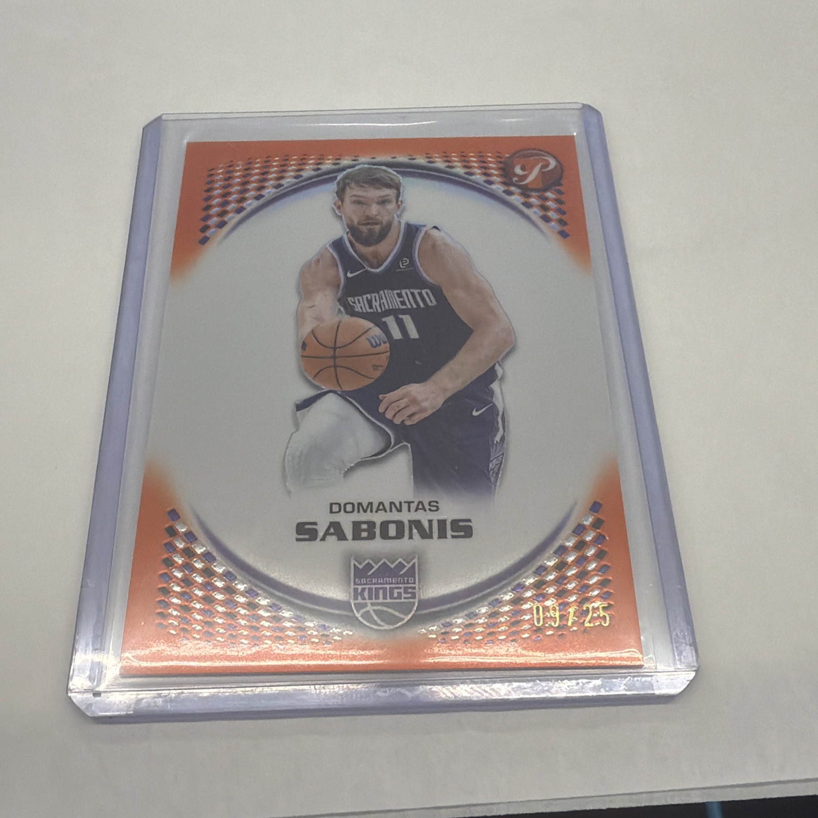 2025-26 Topps Pristine Domantas Sabonis Orange Refractor /25 #76 Kings