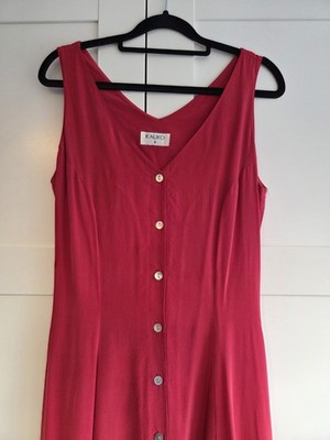 Vintage 90er Maxikleid, Gr. 6/8, 100% Seide. Shirt Etuikleid