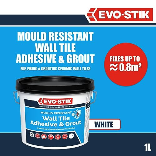 Evo-Stik Tile a Wall Adhesive & Grout for Ceramic & Mosaic Tiles 1 Litre - Picture 2 of 5