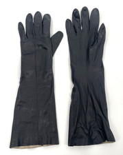 Genuine 100 Leather gloves 14" Long Black size 7.5 unlined Formal Opera Matinee