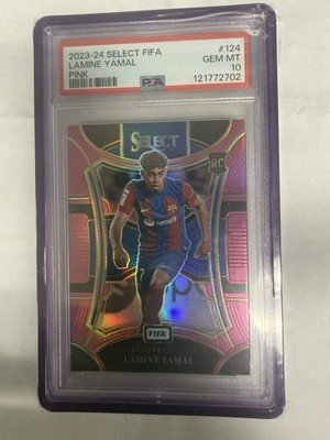 Panini 2023-24 Select FIFA Lamine Yamal Mezzanine Pink Prizm /75 #124 PSA 10