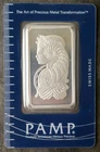Pamp Suisse 1oz Silver Fortuna Bar in Plastic Assay Card