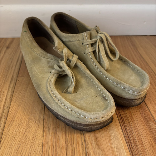 Clarks Originals Wallabee Größe 7,5 M natürliches Wildleder Damen niedrig geschnittene Halbschuhe - Bild 1 von 7