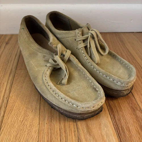 Mocassini donna Clarks Originals Wallabee taglia 7 5 M scamosciati naturali taglio basso