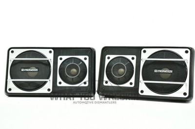 EXC: VINTAGE PIONEER 3-WAY PARCEL TRAY CAR SPEAKER BOX - PAIR - TS-X6 - AUDIO