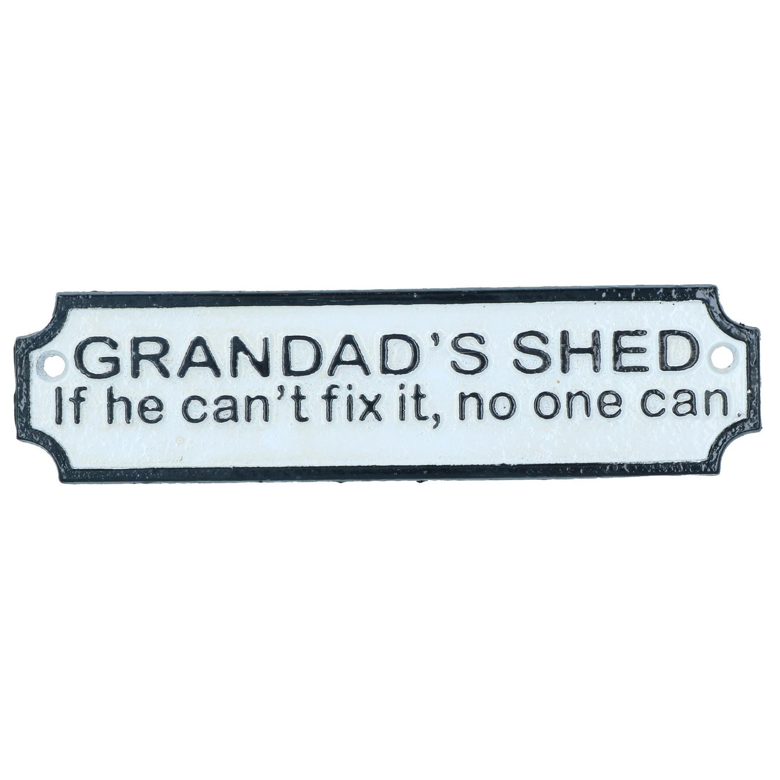 Grandads Shed Cast Iron Sign Plaque Door Wall House Gate Garage Workshop