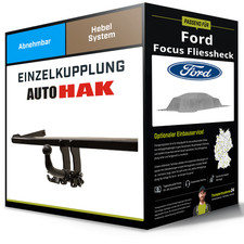 Abnehmbare Anhängerkupplung für FORD Focus Fliessheck 08- II Typ DA Auto Hak NEU