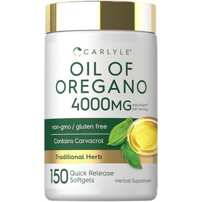 Carlyle Oregano Oil Supplement | 150 Softgel Capsules | Contains Carvacrol | Non