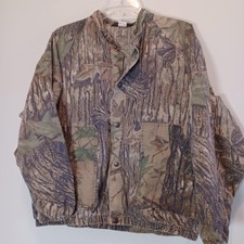 Vintage Liberty Realtree Camo Light Jacket Mens Large Snap Hunting Made In USA