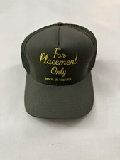 For Placement Only Made In USA Graphic Green Snapback Hat Cap One Size