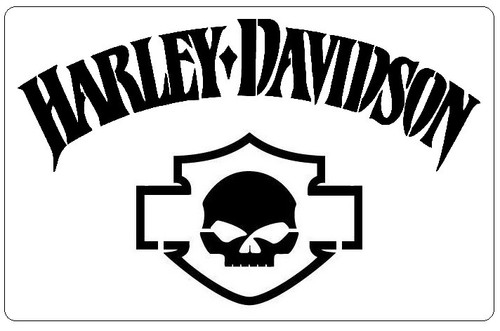 Harley Skull Logo Stencil Template Airbrush Paint # 90 - Picture 2 of 2
