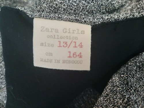 Nuevo Zara Niñas Brillante Vestido Sin Mangas con Capa de Hombro Talla 13-14 - Imagen 4 de 4