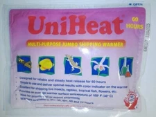 10 - FRESH UNIHEAT 60 HR SHIPPING WARMER HEAT PACKS -FISH PLANTS REPTILE CHICK-