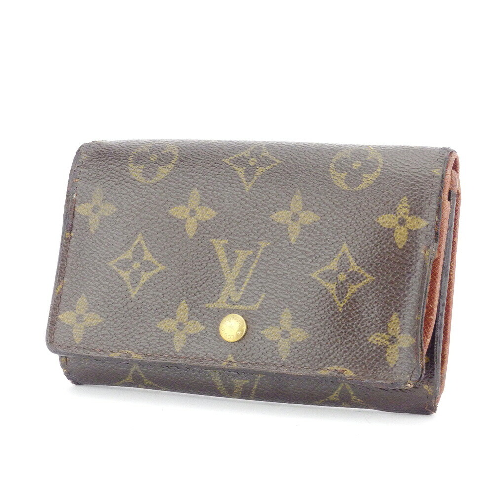 LOUIS VUITTON L -shaped zipper wallet in two folds USED