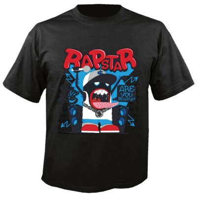 T-Shirt RAP STAR ARE YOU READY MONSTER TECHNO JAZZ FUNKY SOUL TRANCE FESTIVAL