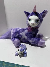Llamacorn Surprise Plush Stuffed Animal Purple Unicorn With 1 Baby