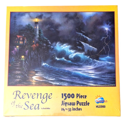 Vintage SunsOut Revenge of the Sea by David Miller 1500 piece Jigsaw 24 x 33 NEW