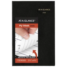 Black Pocket Planner 2025 Year Round Weekly Monthly Travel Size 12 Months