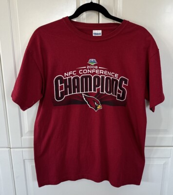Arizona Cardinals 2008 Conference Champs Red T-shirt EUC Mens Size M 100%Cotton