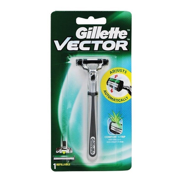 Gillette Vector Razor with Blade Fits Contour / Atra Refill Cartridge X